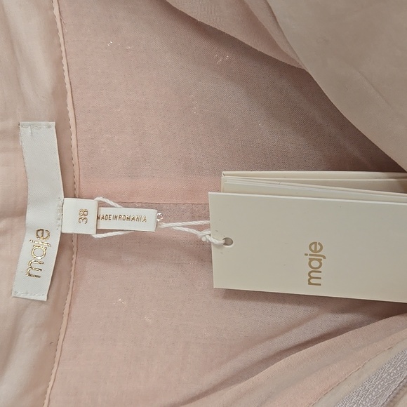 Maje Paillette sequin flounce shorts in rose gold Sz M NWT - Picture 9 of 12